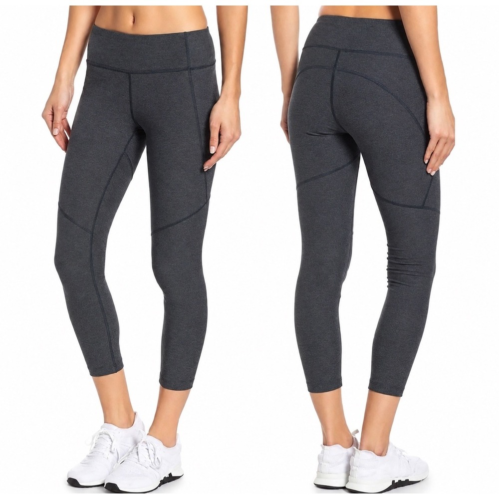 Outdoor Voices Warmup Crop 3/4 Leggings Charcoal Gray Small